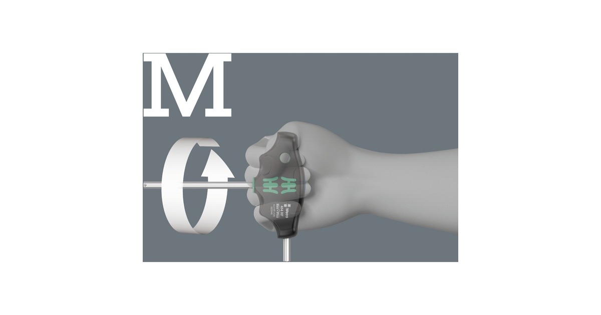 Wera 467/7 TORX HF Set 2 Quergriff-Schraubendreher + Rack, 7-teilig(schwarz/grün, mit Haltefunktion)