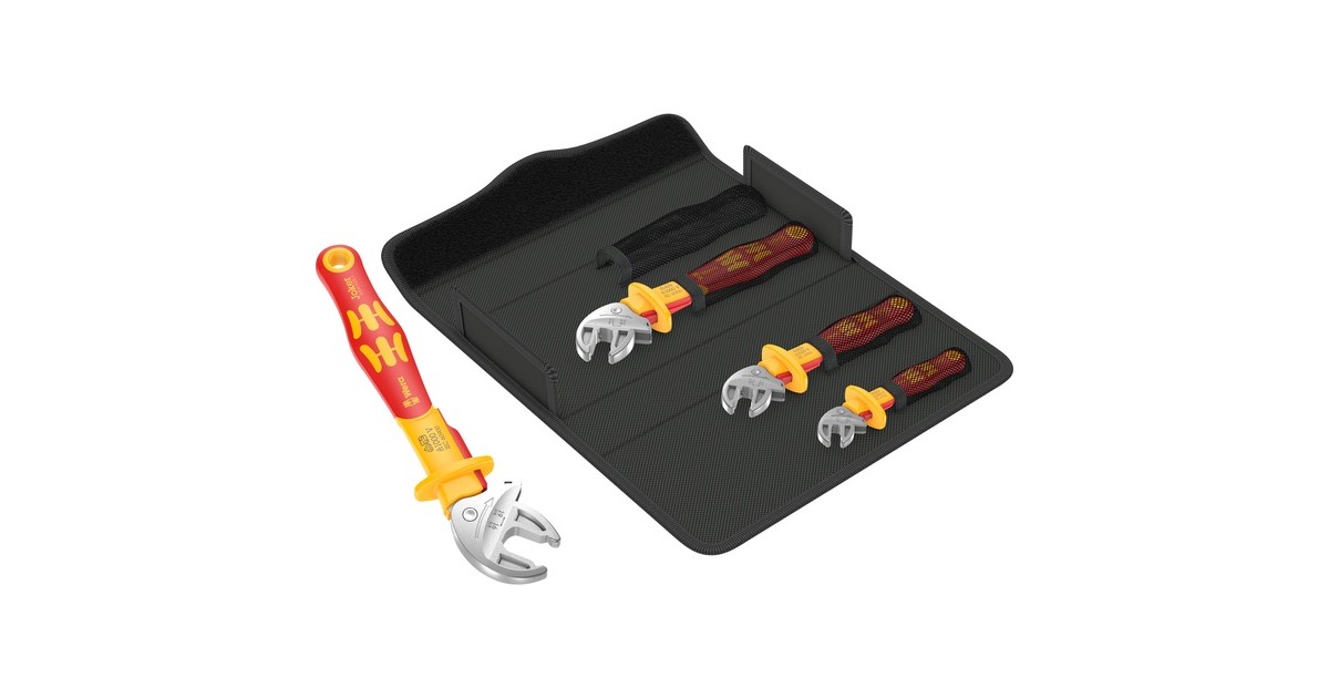 Wera 6004 Joker 4 Set 1 VDE, für SW 7-19, Schraubenschlüssel(rot/gelb, 4-teilig)