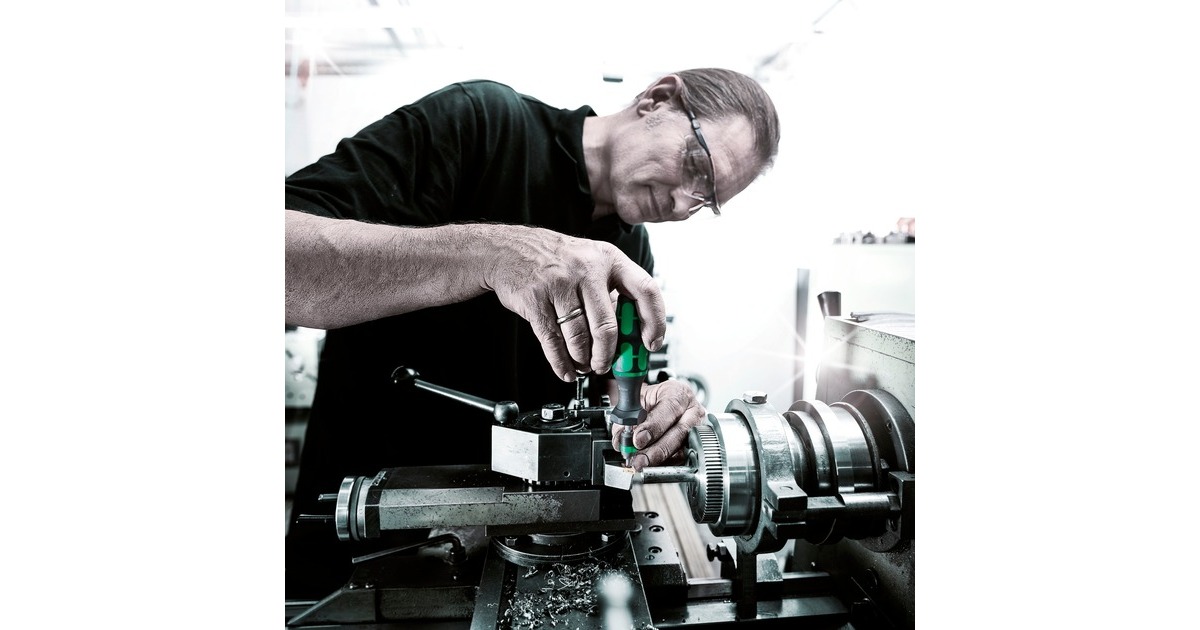 Wera 7440/41 Kraftform Drehmomentschraubendreher-Satz 0,3-3,0Nm(schwarz/grün, 26-teilig, mit Rapidaptor Schnellwechselfutter)