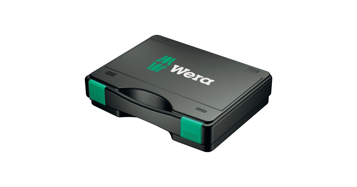 Wera 7443/12 Montageset für Reifendruckkontrollsysteme, Schraubendreher(schwarz/grün, 12-teilig, mit Rapidaptor Schnellwechselfutter)