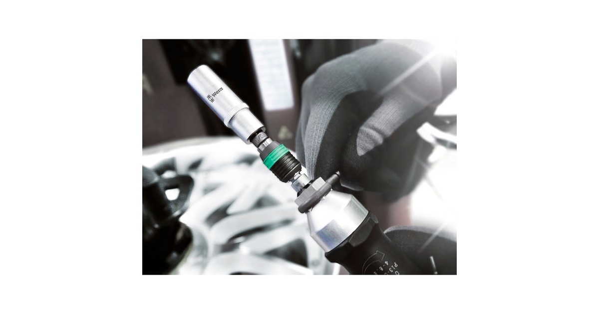 Wera 7443/12 Montageset für Reifendruckkontrollsysteme, Schraubendreher(schwarz/grün, 12-teilig, mit Rapidaptor Schnellwechselfutter)