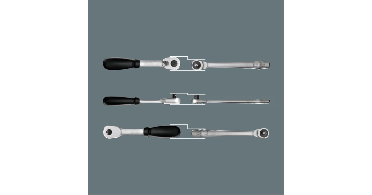 Wera 8100 SA 10 Zyklop Metal-Knarrensatz, zöllig, 1/4