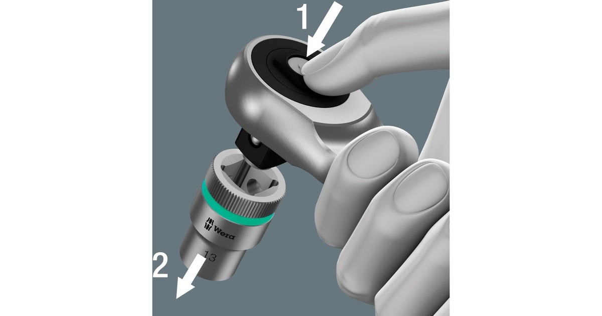 Wera 8100 SA 10 Zyklop Metal-Knarrensatz, zöllig, 1/4