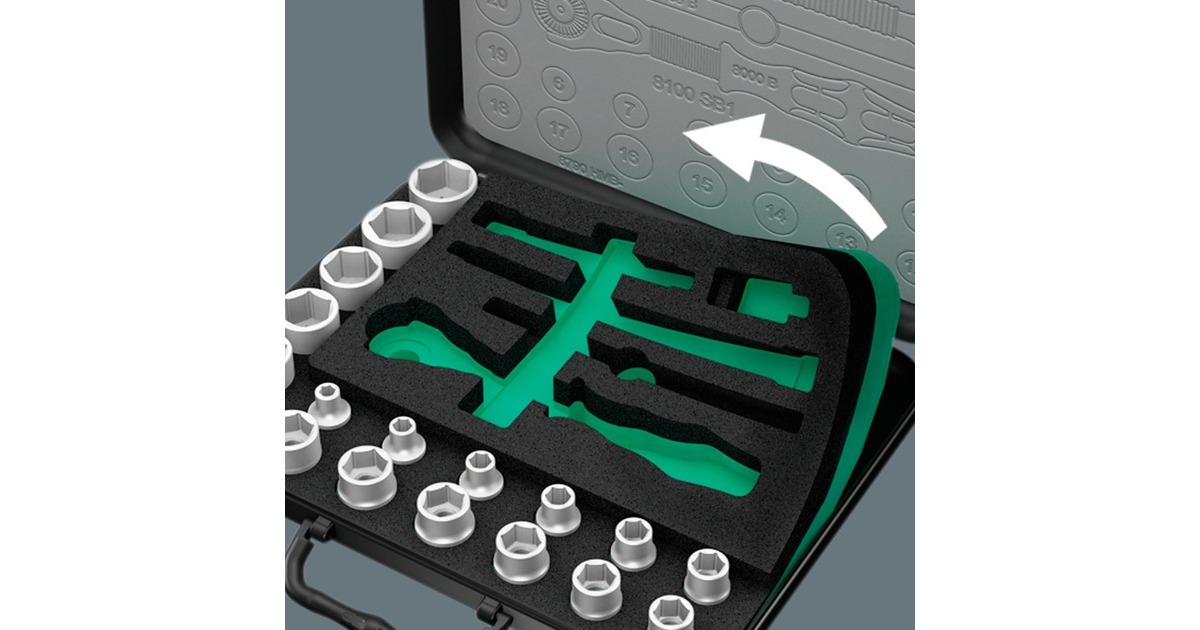 Wera 8100 SC 4 Zyklop Speed-Knarrensatz, zöllig, 1/2