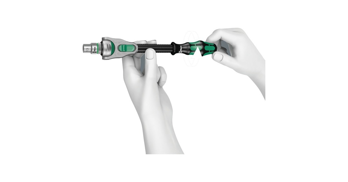 Wera 8100 SC 6 Zyklop Speed-Knarrensatz, 28-teilig, Werkzeug-Set(schwarz/grün, 1/2