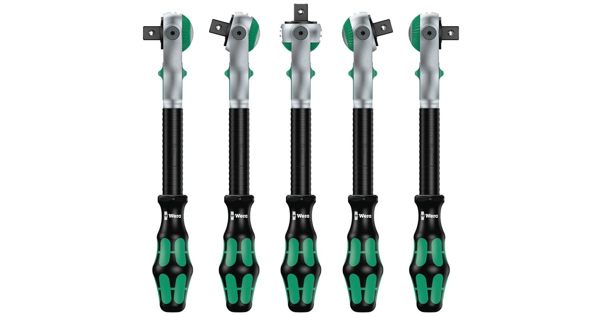 Wera 8100 SC 6 Zyklop Speed-Knarrensatz, 28-teilig, Werkzeug-Set(schwarz/grün, 1/2