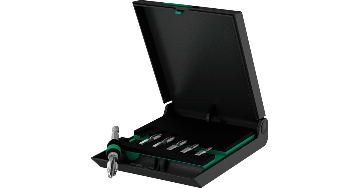 Wera 844/7 Gewindebohrer-Bit-Satz, Gewinde-Reparatur(schwarz/grün, 7-teilig) Wera 844/7 Gewindebohrer-Bit-Satz, Gewinde-Reparatur(schwarz/grün, 7-teilig)