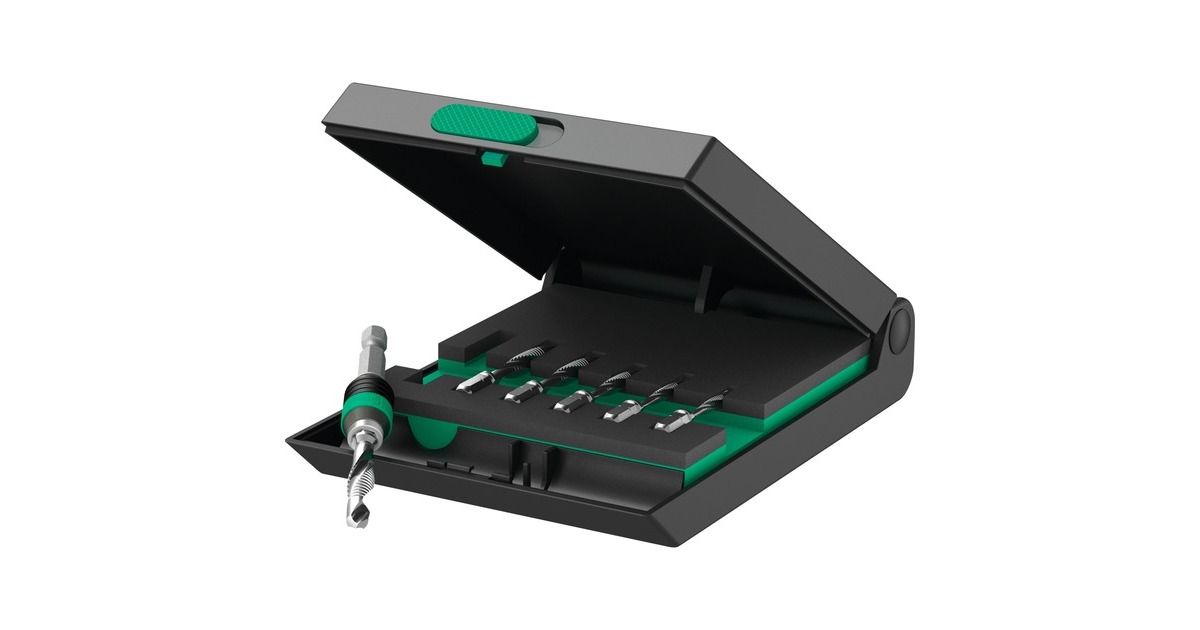 Wera 847/7 Kombigewindebohrer-Bit-Satz, Gewinde-Reparatur(schwarz/grün, 7-teilig) Wera 847/7 Kombigewindebohrer-Bit-Satz, Gewinde-Reparatur(schwarz/grün, 7-teilig)