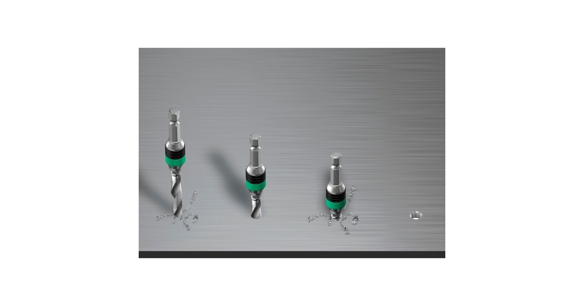 Wera 847/7 Kombigewindebohrer-Bit-Satz, Gewinde-Reparatur(schwarz/grün, 7-teilig)