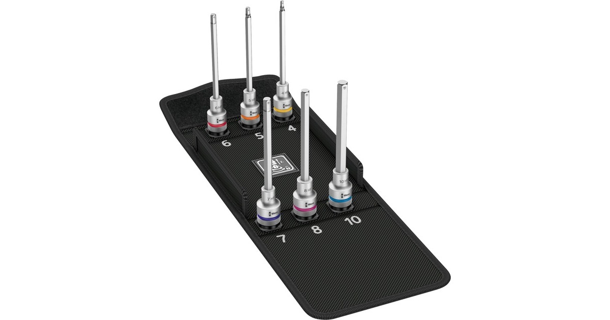 Wera 8740 C HF 2 Zyklop Bitnuss-Satz Innensechskant, Bit-Satz(6-teilig, 1/2", mit Haltefunktion)