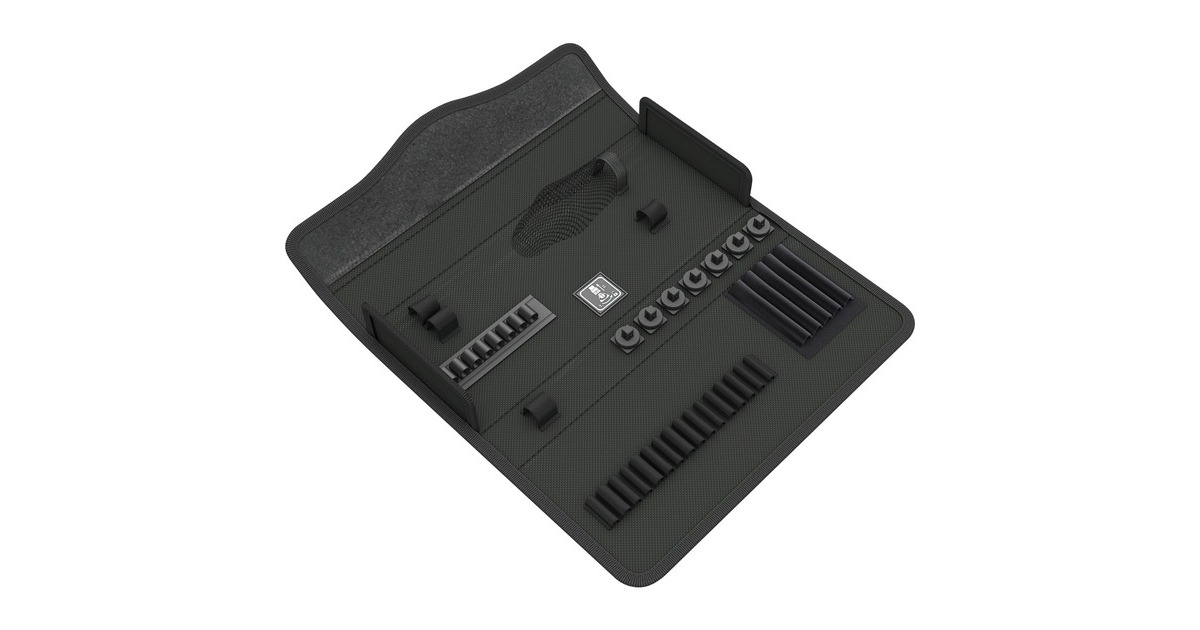Wera 9463 Textile Box für Kraftform Kompakt H 1, leer, Werkzeugbox(schwarz, für Knarren-, Steckschlüssel- und Bit-Satz 41-teilig)