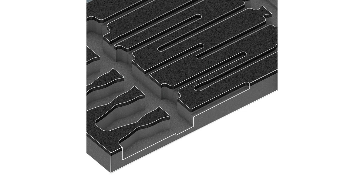 Wera 9710 Schaumstoffeinlage Schraubendreher-Set 1, 18‑teilig(schwarz/grau, in Schaumstoffeinlage für Werkstattwagen)