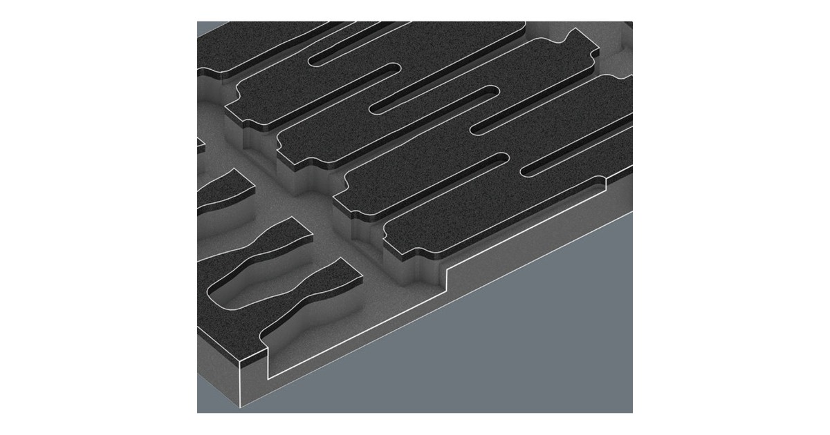 Wera 9711 Schaumstoffeinlage VDE Schraubendreher-Set 1, 16‑teilig(schwarz/grau, in Schaumstoffeinlage für Werkstattwagen)