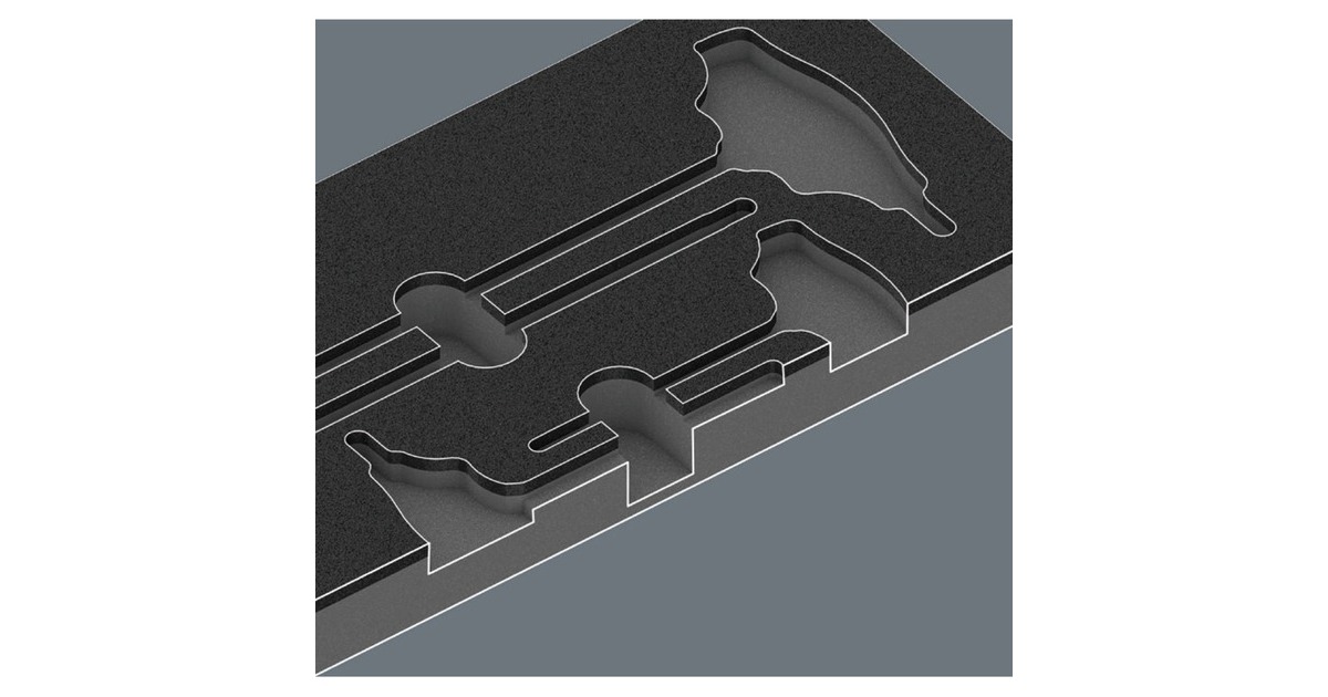 Wera 9712 Schaumstoffeinlage TORX HF Schraubendreher Set 1, 14‑teilig(schwarz/grau, in Schaumstoffeinlage für Werkstattwagen)