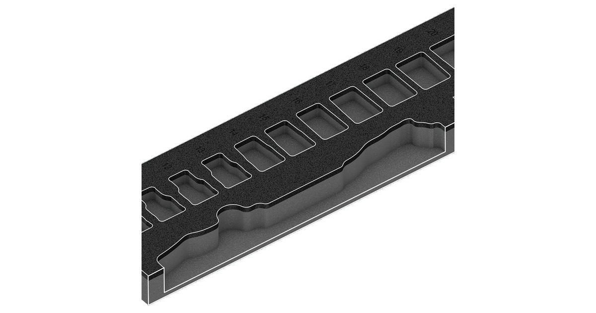 Wera 9722 Schaumstoffeinlage 8000 C Zyklop 1/2