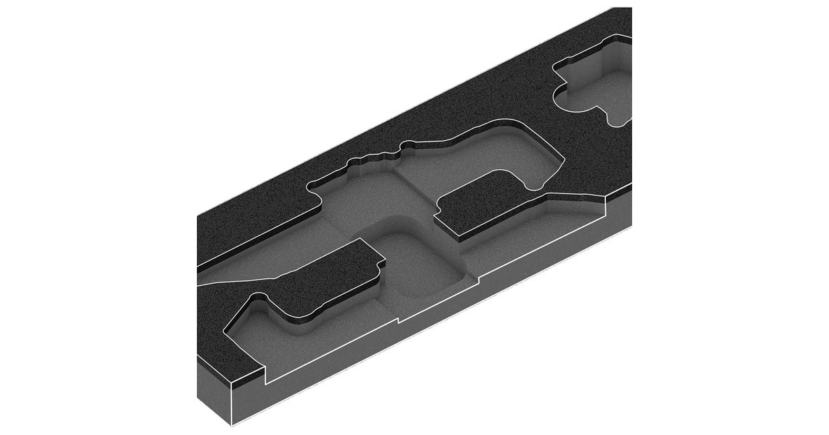 Wera 9740 Schaumstoffeinlage Winkelschlüssel-Set 1, 20‑teilig, Schraubendreher(schwarz/grau, in Schaumstoffeinlage für Werkstattwagen)