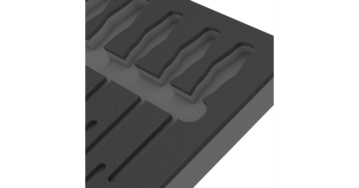 Wera 9811 Schaumstoffeinlage für VDE Schraubendreher Set 1, leer(schwarz/grau, für Tool Rebel Werkstattwagen)