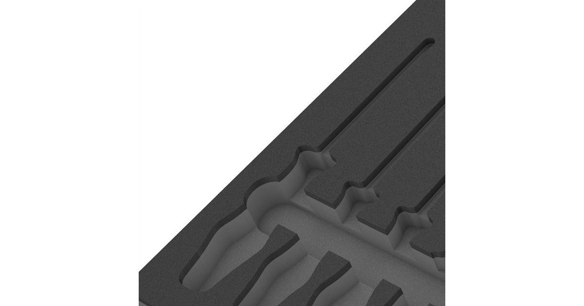Wera 9812 Schaumstoffeinlage für TORX HF Schraubendreher Set 1, leer(schwarz/grau, für Tool Rebel Werkstattwagen)