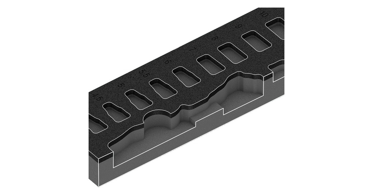 Wera 9820 Schaumstoffeinlage für 8000 A Zyklop Knarre 1/4