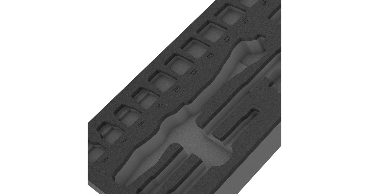 Wera 9821 Schaumstoffeinlage für 8000 B Zyklop Knarre 3/8