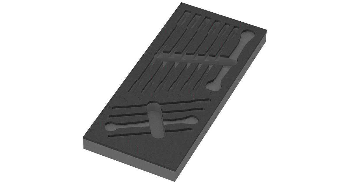 Wera 9830 Schaumstoffeinlage für 6000 Joker Set 1, leer(schwarz/grau, für Tool Rebel Werkstattwagen)