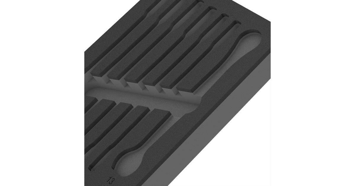 Wera 9830 Schaumstoffeinlage für 6000 Joker Set 1, leer(schwarz/grau, für Tool Rebel Werkstattwagen)