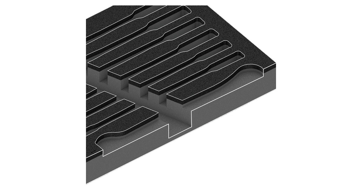 Wera 9830 Schaumstoffeinlage für 6000 Joker Set 1, leer(schwarz/grau, für Tool Rebel Werkstattwagen)