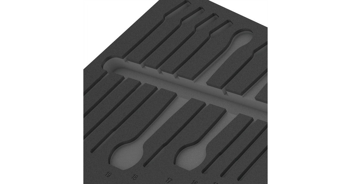 Wera 9831 Schaumstoffeinlage für 6003 Joker Set 1, leer(schwarz/grau, für Tool Rebel Werkstattwagen)