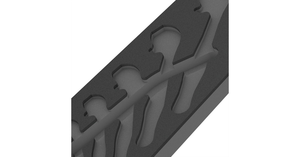 Wera 9832 Schaumstoffeinlage für 6004 Joker Set 1, leer(schwarz/grau, für Tool Rebel Werkstattwagen)