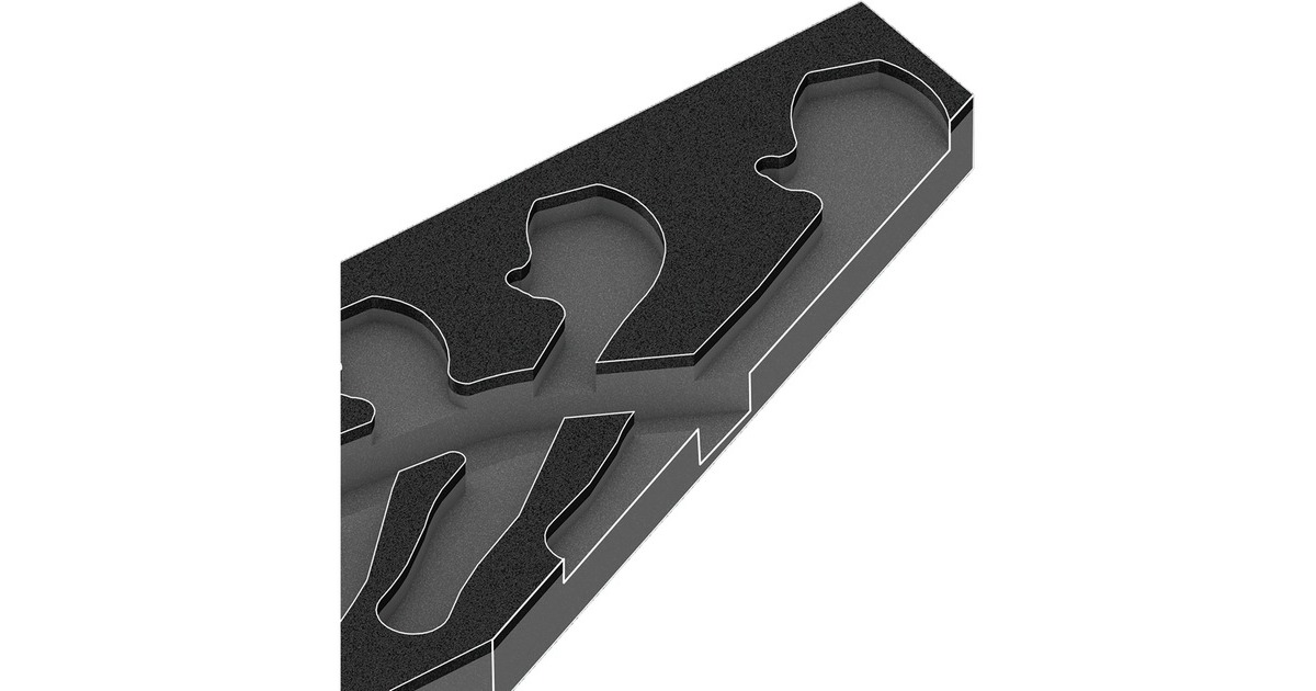 Wera 9832 Schaumstoffeinlage für 6004 Joker Set 1, leer(schwarz/grau, für Tool Rebel Werkstattwagen)