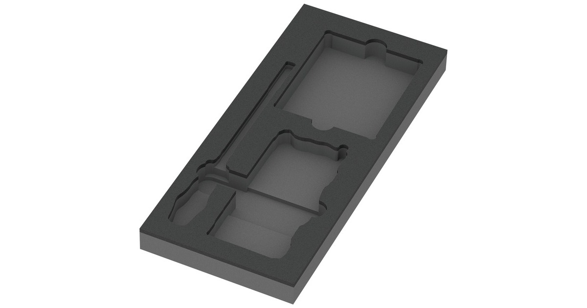Wera 9850 Schaumstoffeinlage für Kraftform Kompakt und Tool-Check PLUS Set 1, leer(schwarz/grau, für Tool Rebel Werkstattwagen)