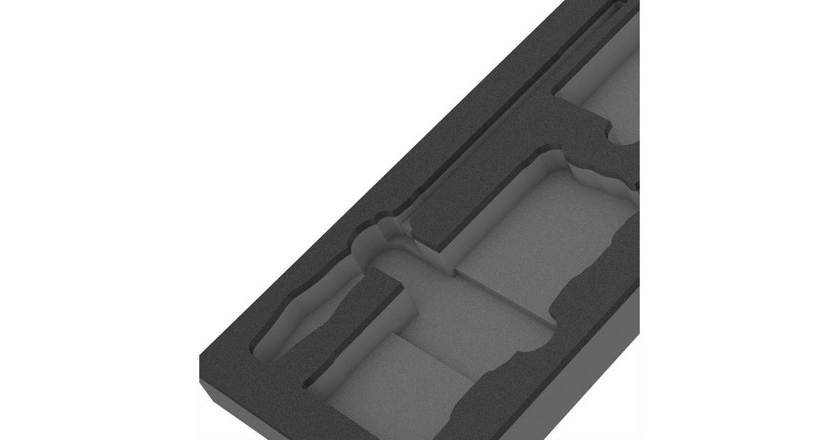 Wera 9850 Schaumstoffeinlage für Kraftform Kompakt und Tool-Check PLUS Set 1, leer(schwarz/grau, für Tool Rebel Werkstattwagen)