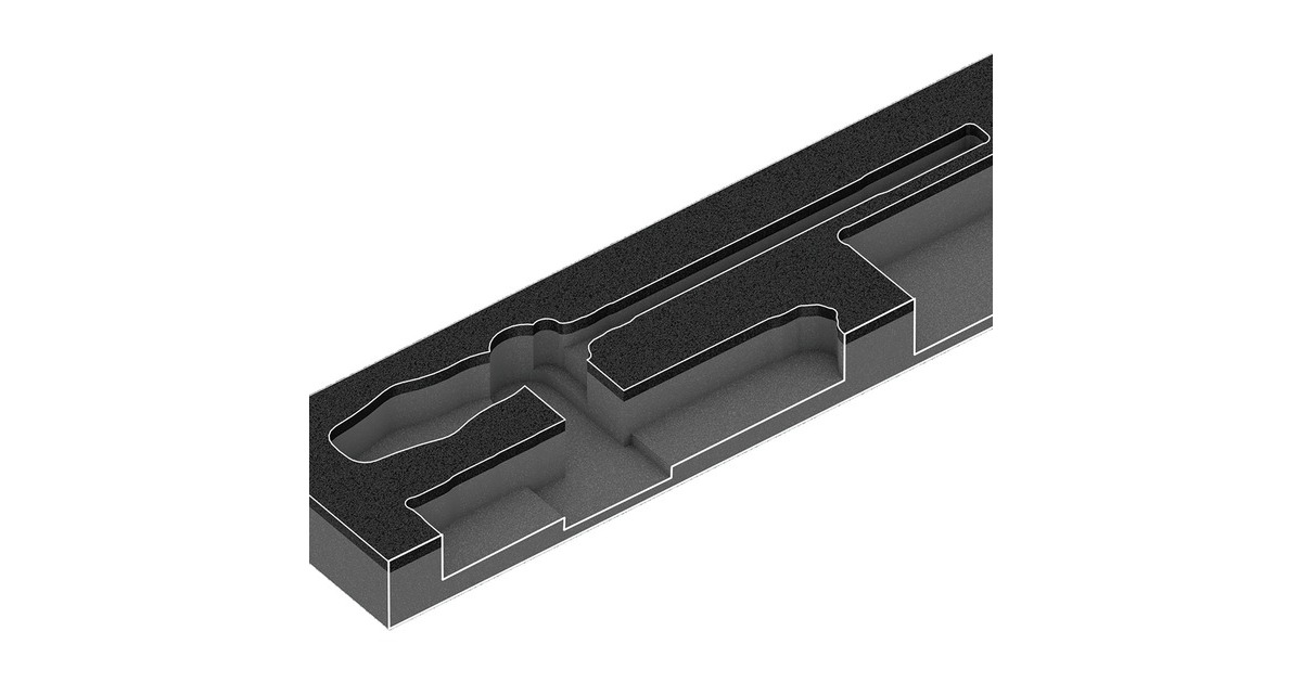 Wera 9850 Schaumstoffeinlage für Kraftform Kompakt und Tool-Check PLUS Set 1, leer(schwarz/grau, für Tool Rebel Werkstattwagen)
