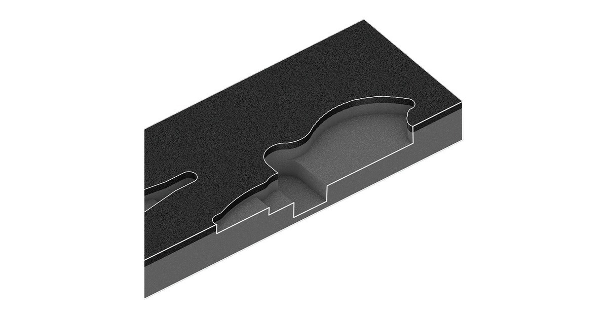 Wera 9881 Schaumstoffeinlage für KNIPEX Zangen Set 2, leer(schwarz/grau, für Tool Rebel Werkstattwagen)