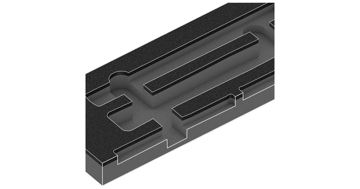 Wera 9882 Schaumstoffeinlage für Hammer Set 1, leer(schwarz/grau, für Tool Rebel Werkstattwagen)
