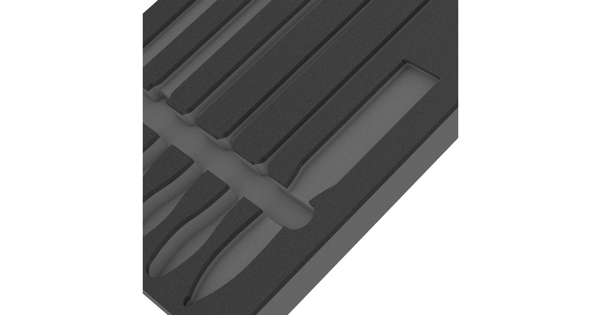 Wera 9883 Schaumstoffeinlage für PFERD Feilen Set 1, leer(schwarz/grau, für Tool Rebel Werkstattwagen)