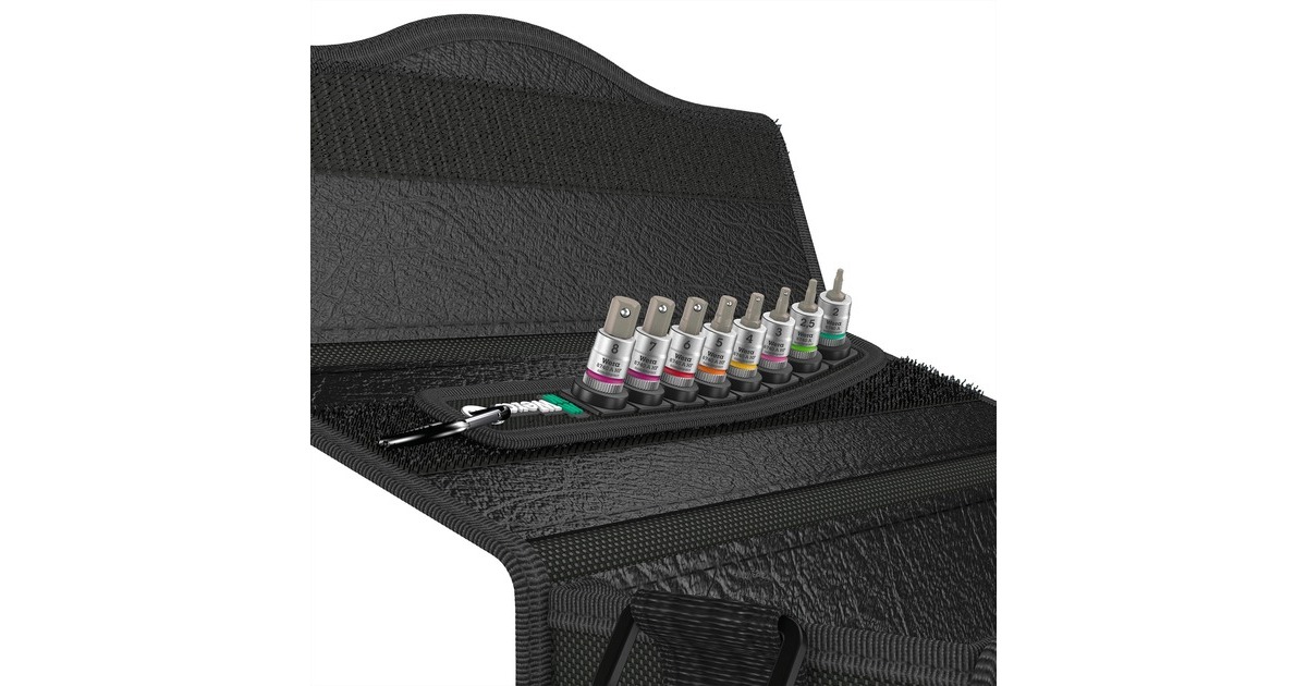 Wera Belt A Imperial 1 Zyklop Bitnuss-Satz Innensechskant, Steckschlüssel(schwarz, 9-teilig, 1/4