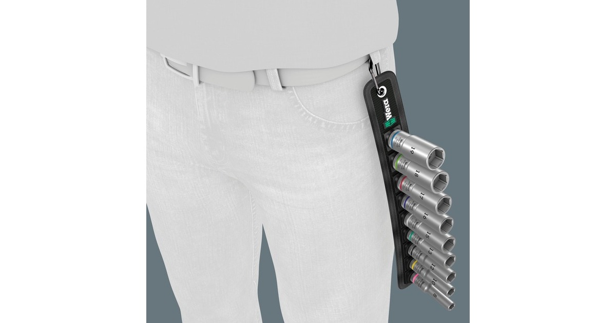 Wera Belt B Deep 1 Steckschlüsseleinsatz-Satz, 3/8