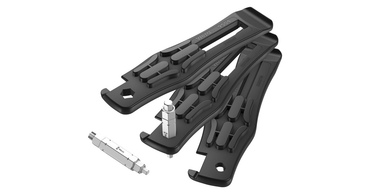 Wera Bicycle Set 15, 5-teilig, Schraubenschlüssel(schwarz, Reifenheber + Bit = Schraubwerkzeug)