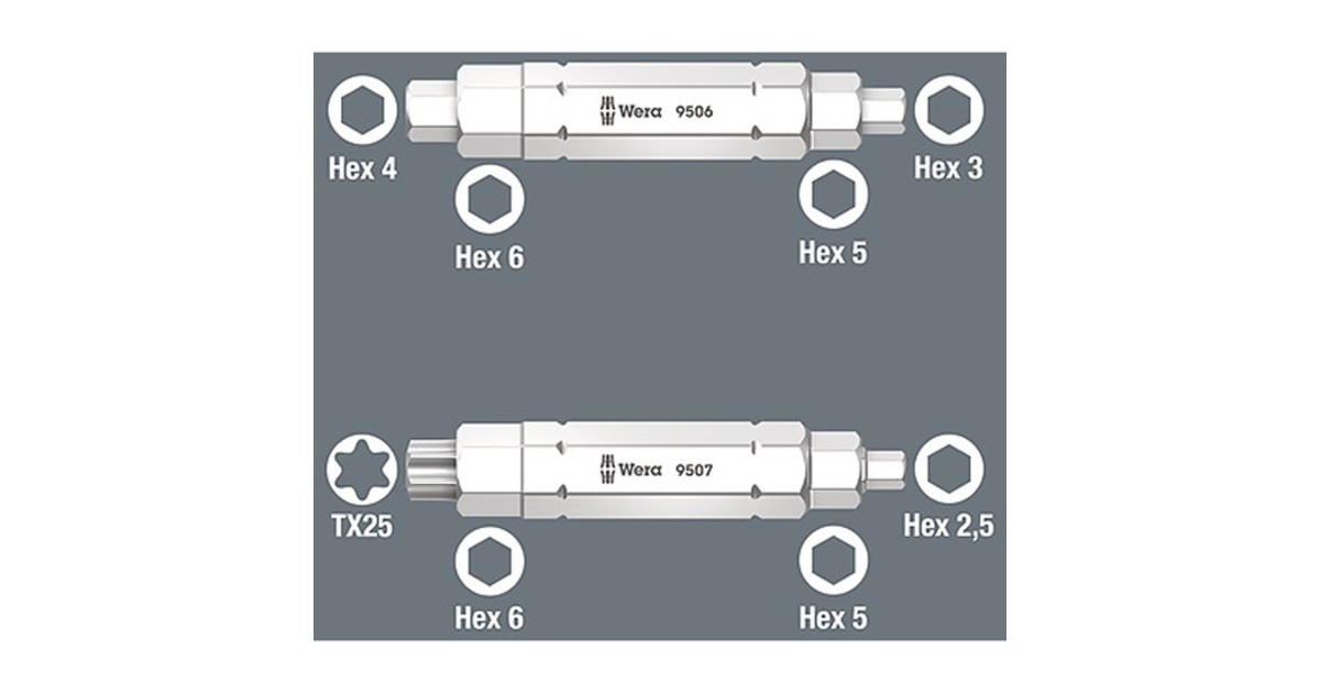 Wera Bicycle Set 15, 5-teilig, Schraubenschlüssel(schwarz, Reifenheber + Bit = Schraubwerkzeug)