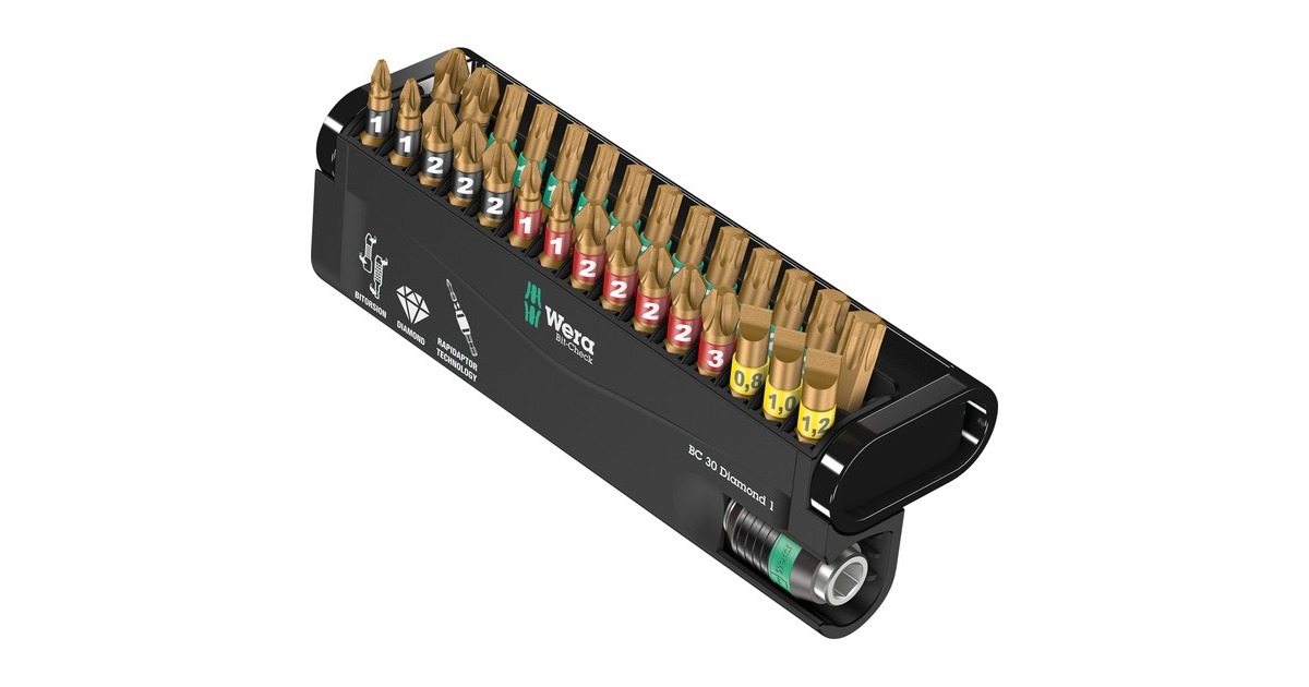 Wera Bit-Satz Bit-Check 30 Diamond 1(diamantbeschichtet, mit Kunststoffhalter)