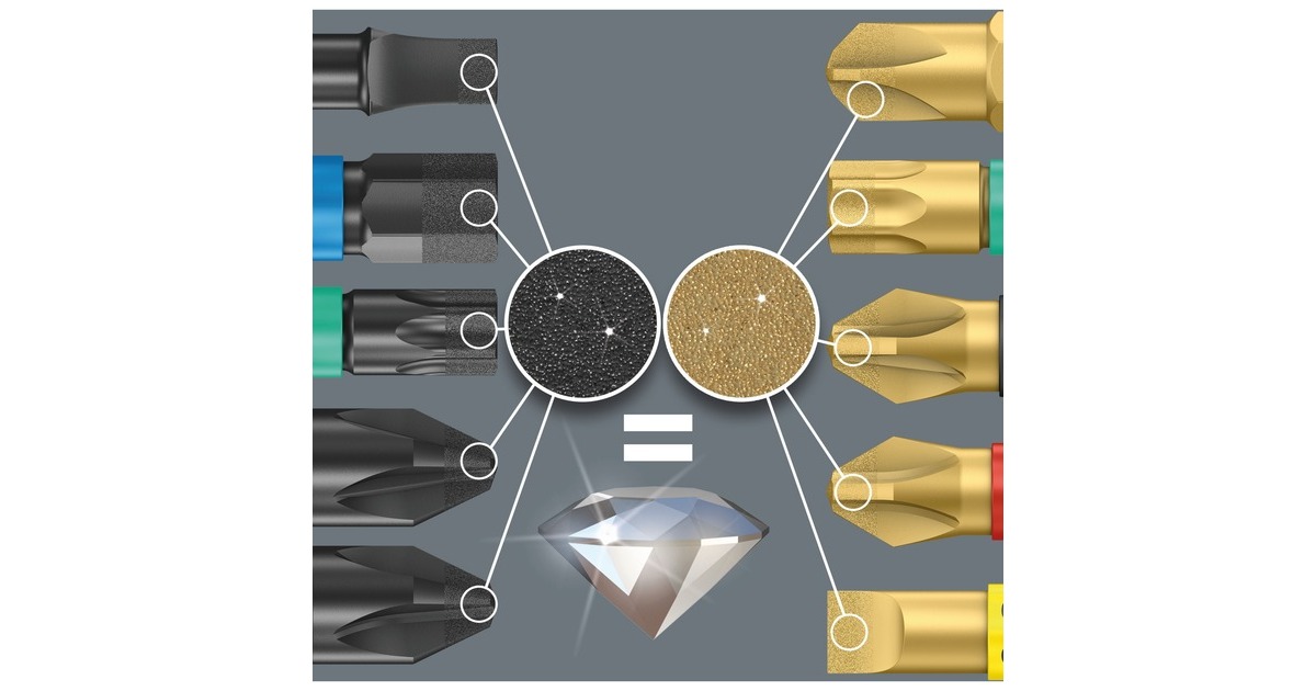 Wera Bit-Satz Bit-Check 30 Diamond 1(diamantbeschichtet, mit Kunststoffhalter)