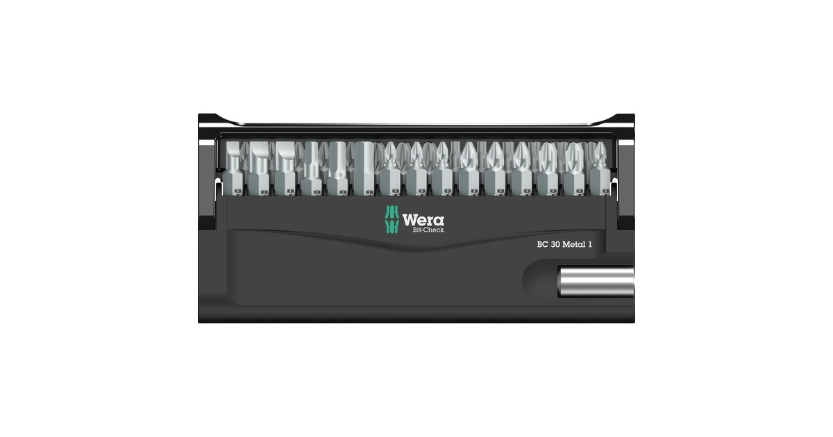 Wera Bit-Satz Bit-Check 30 Metal 1(inkl. Kunststoffhalter, aufstellbar)
