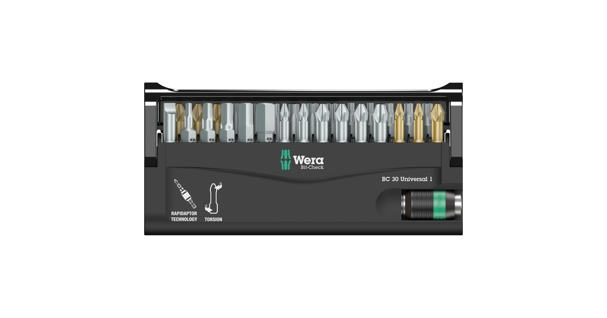 Wera Bit-Satz Bit-Check 30 Universal 1, 1/4