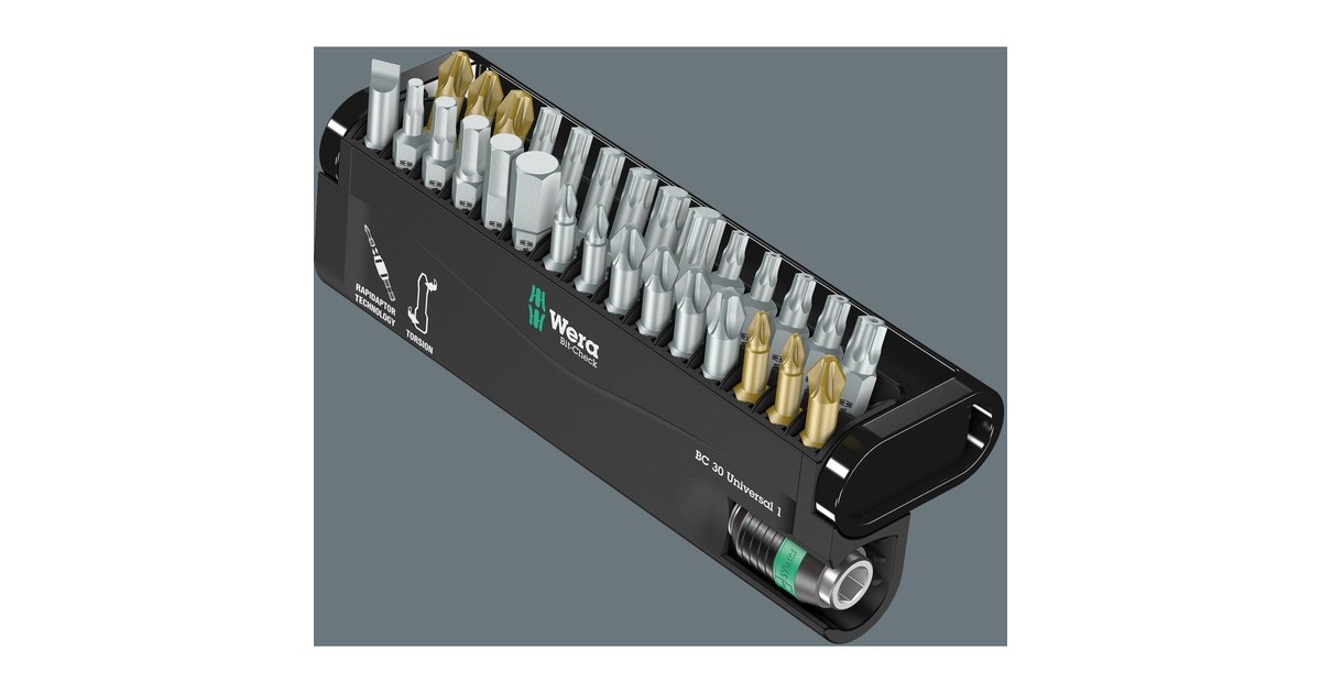 Wera Bit-Satz Bit-Check 30 Universal 1, 1/4