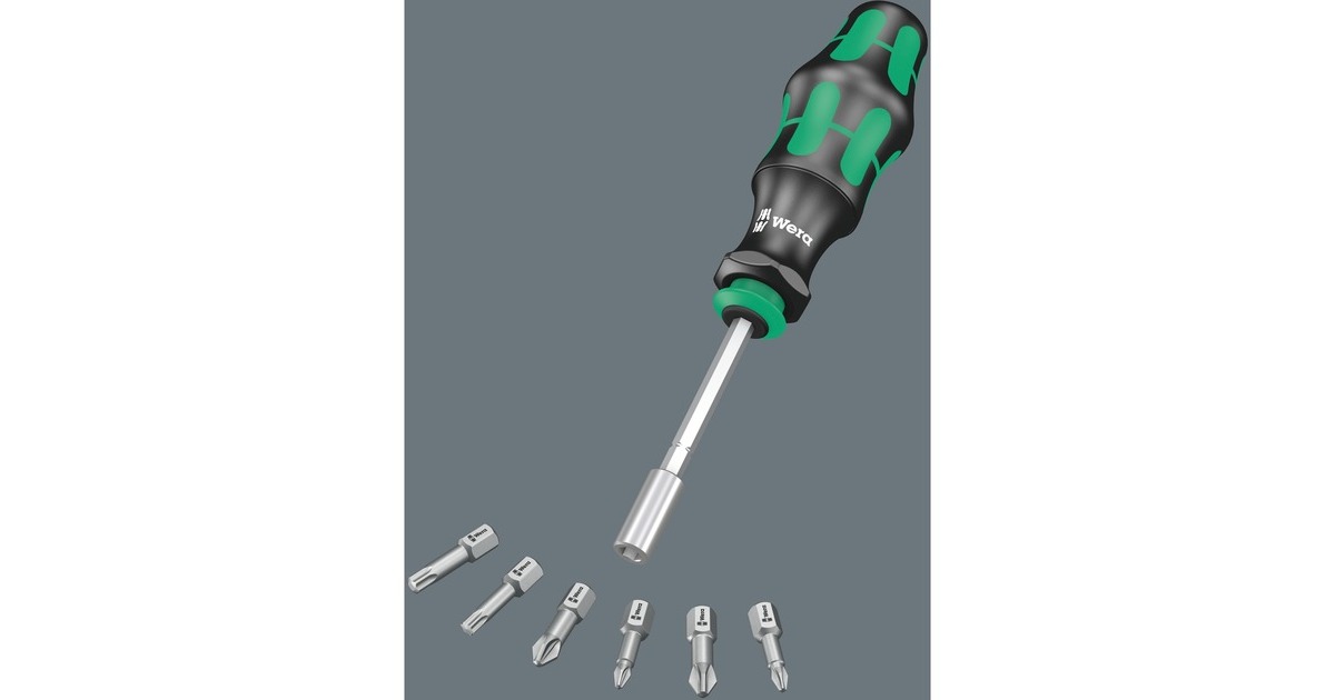 Wera Bit-Set Kraftform Kompakt 28 SB, Bit-Satz(inkl. Steckgriff und Verlängerung, 1/4