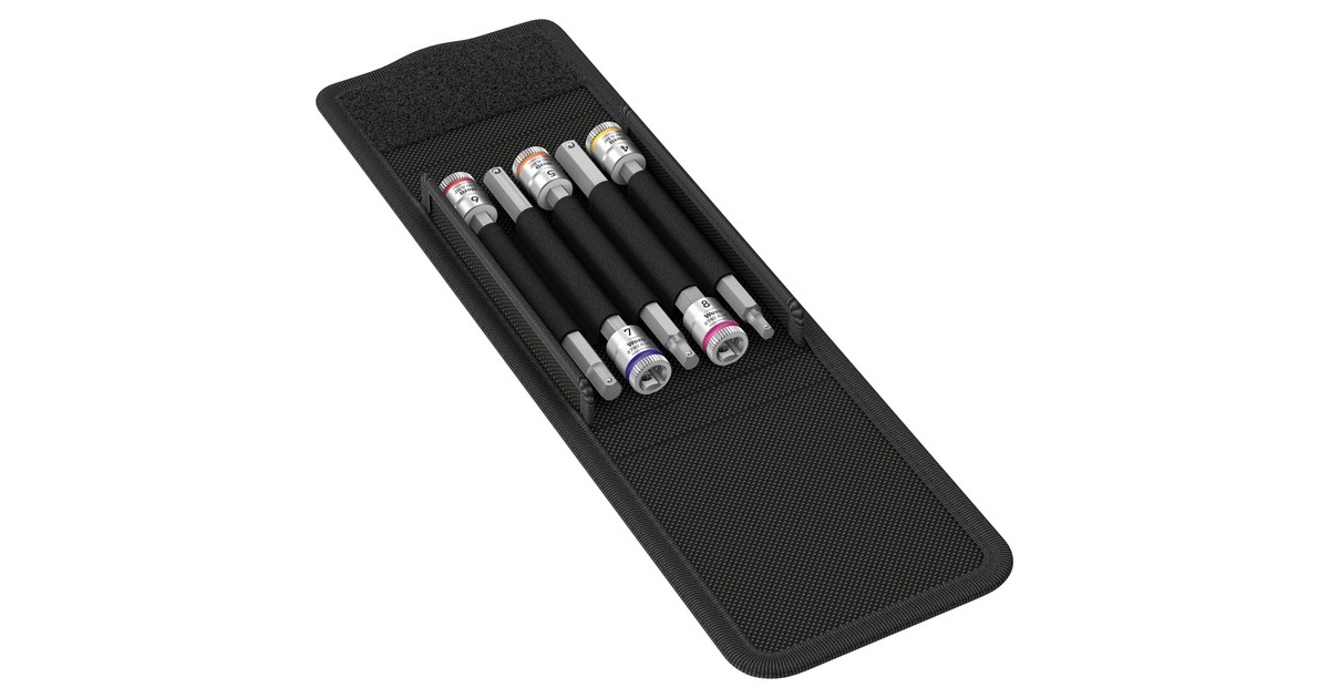 Wera Bitnuss-Satz 8740 A HF 1 Zyklop, 5-teilig, Steckschlüssel(schwarz/silber, 1/4", in textiler Box)