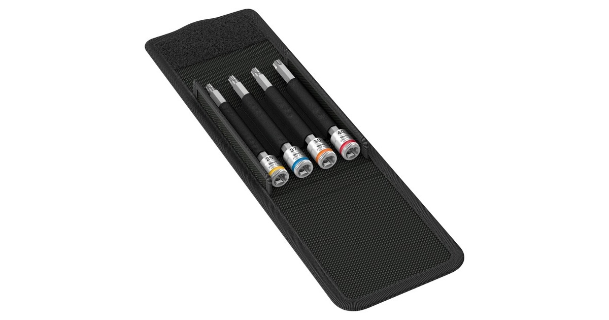 Wera Bitnuss-Satz 8767 A TORX HF 1 Zyklop, 4-teilig, Steckschlüssel(schwarz/silber, 1/4", in textiler Box)