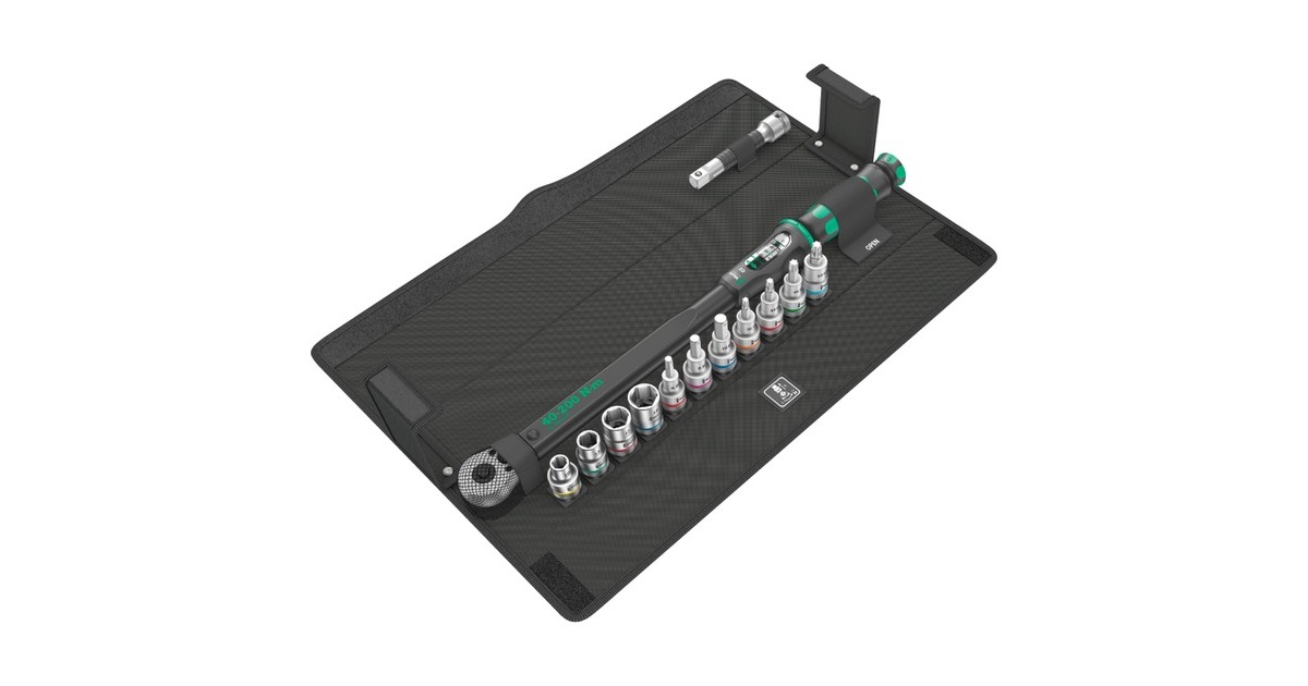 Wera Click-Torque C 3 Set 1, 1/2", Drehmomentschlüssel(schwarz/grün, 13-teilig, mit Umschaltknarre)