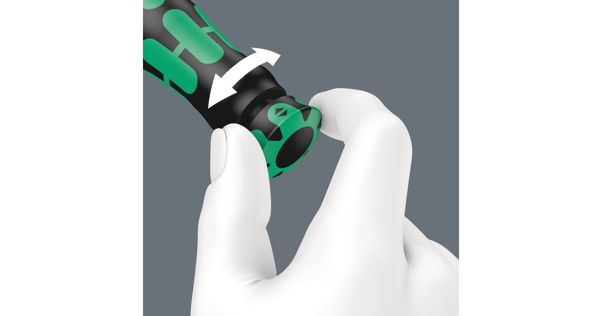 Wera Drehmoment-Schlüssel mit Umschaltknarre Click-Torque A6 Set 1, Drehmomentschlüssel(schwarz/grün, Abtrieb 1/4